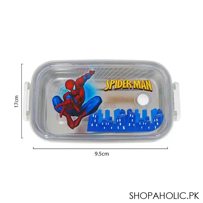 Spider Man Stainless Steel Lunch Box, White, 6.7in (H) x 3.7in (W) x 1.7in (D), 0030-K2 - Image 3