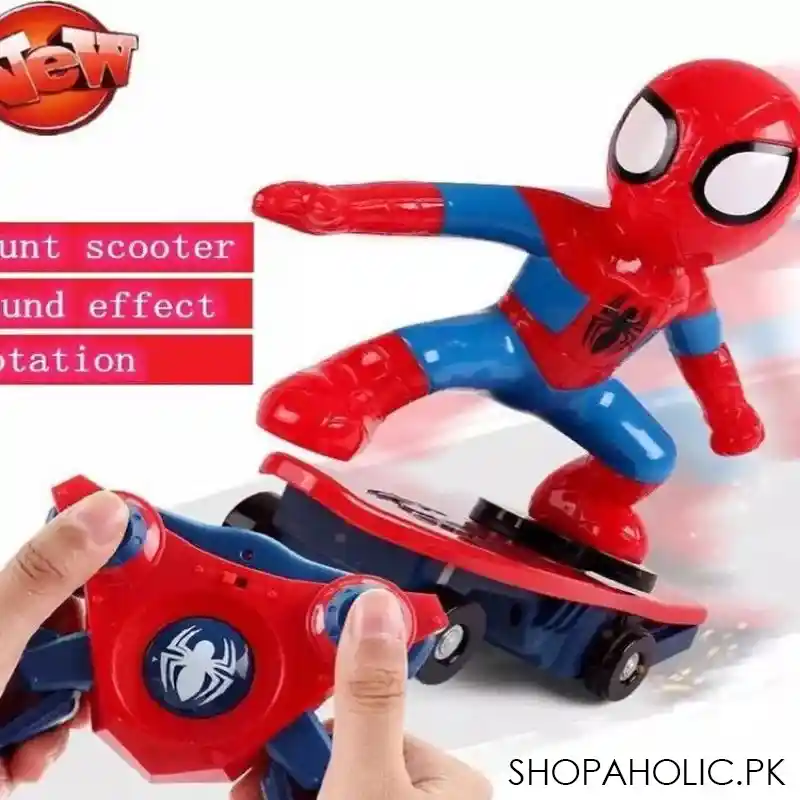 spiderman 360 degree clockwise rotation skateboard image2