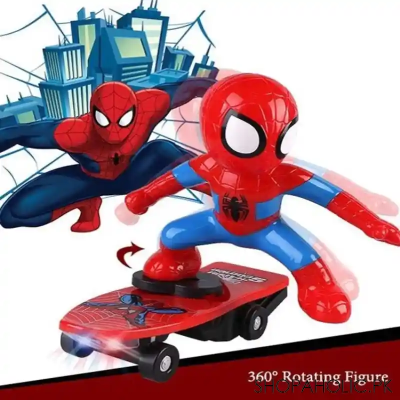spiderman 360 degree clockwise rotation skateboard image4