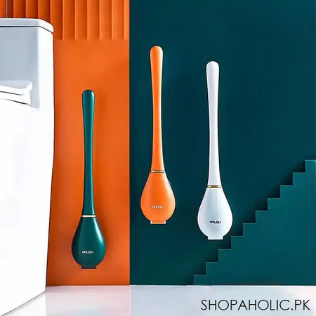 spoon shaped toilet brush with holder main image