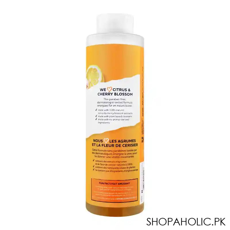 St. Ives Citrus & Cherry Blossom Energizing Body Wash, 650ml - Image 2