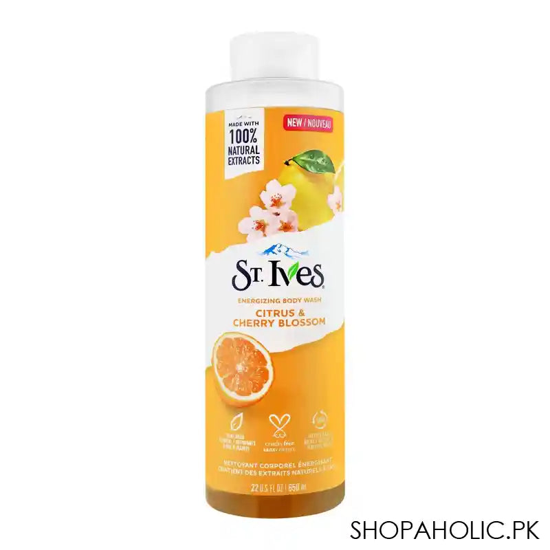 St. Ives Citrus & Cherry Blossom Energizing Body Wash, 650ml - Main Image