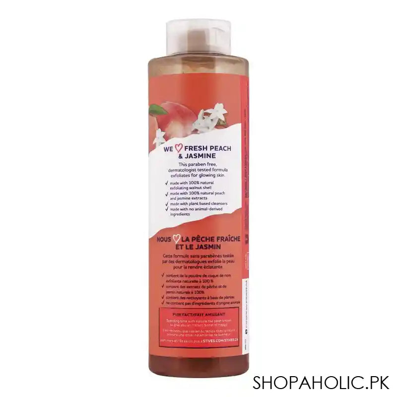 St. Ives Fresh Peach & Jasmine Exfoliating Body Wash, 650ml - Image 2