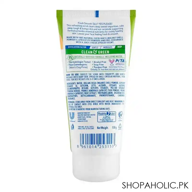 st. ives fresh skin apricot face scrub, 150g image2