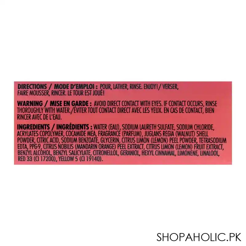 St. Ives Pink Lemon & Mandarin Orange Exfoliating Body Wash, 650ml - Image 2