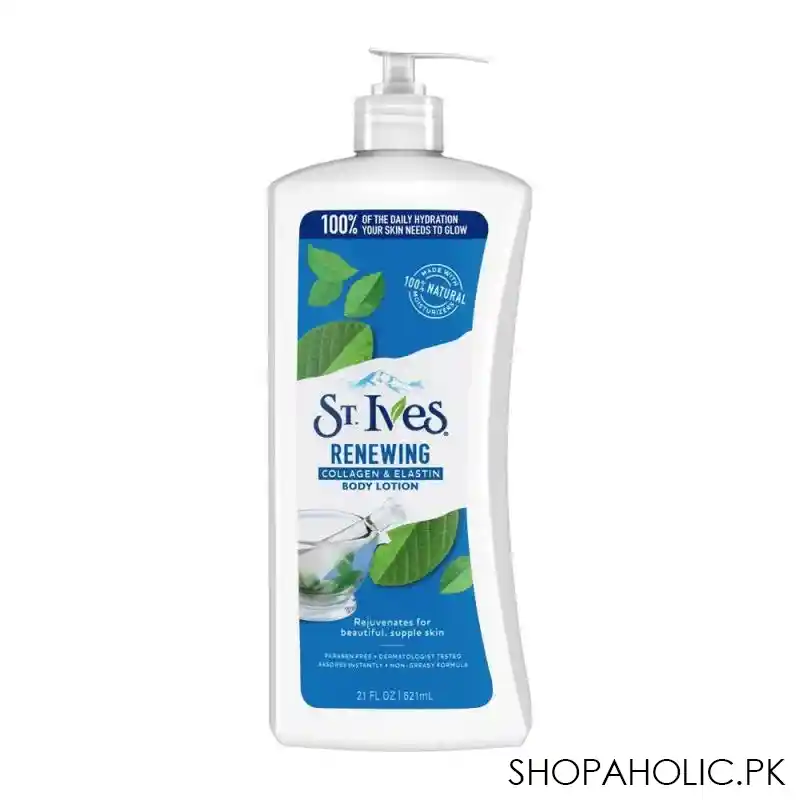 st. ives renewing collagen & elastin body lotion, paraben free,621ml main image