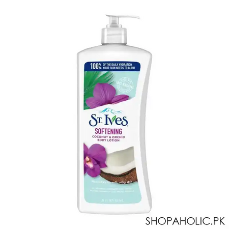 st. ives softening coconut & orchid body lotion, paraben free, 621ml main image