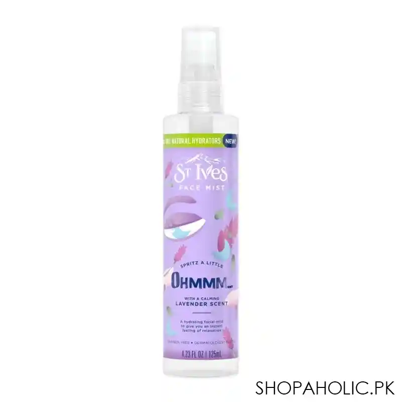 st. ives spritz a little ohmmm lavender scent face mist, paraben free, 125ml main image