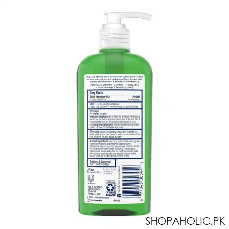 st. ives tea tree acne control daily cleanser, 236ml image2