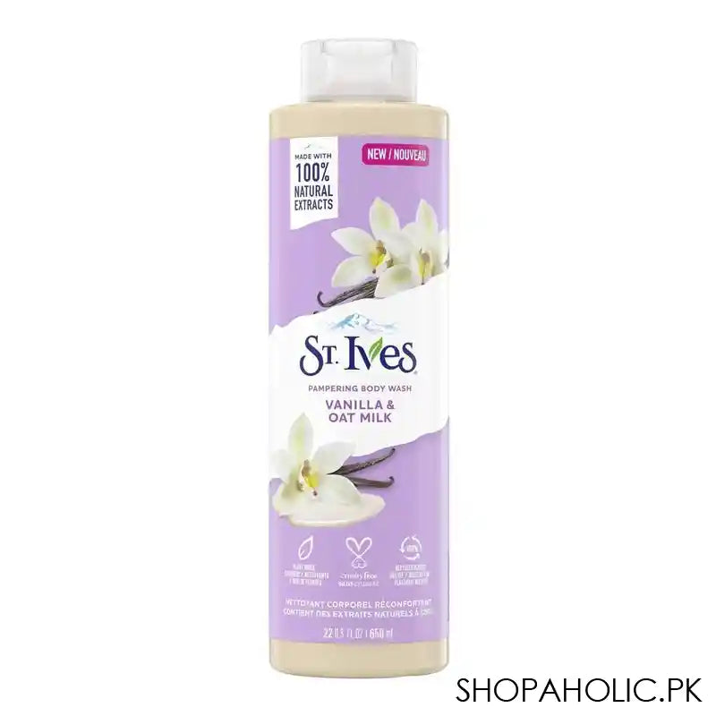 St. Ives Vanilla & Oat Milk Pampering Body Wash, 650ml - Main Image
