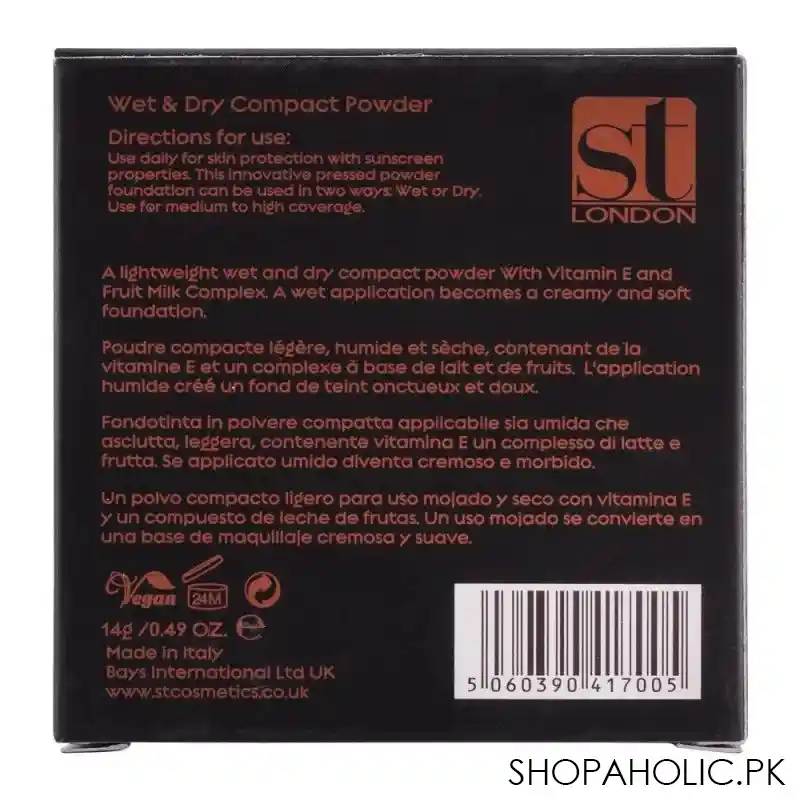 st london dual wet & dry compact powder, high coverage, spf 15, natural image3