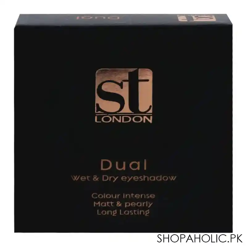 st london dual wet & dry eyeshadow, brown, matt & pearly, long lasting image4