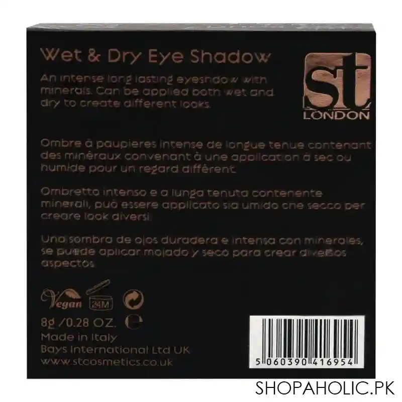 st london dual wet & dry eyeshadow, brown, matt & pearly, long lasting image5