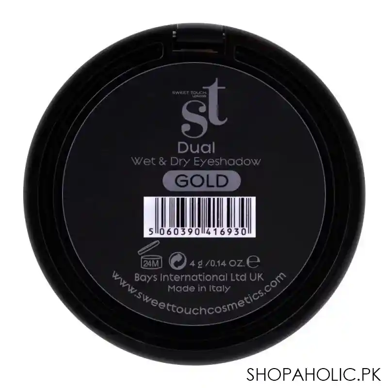 st london dual wet & dry eyeshadow, gold, silky and smooth texture image3