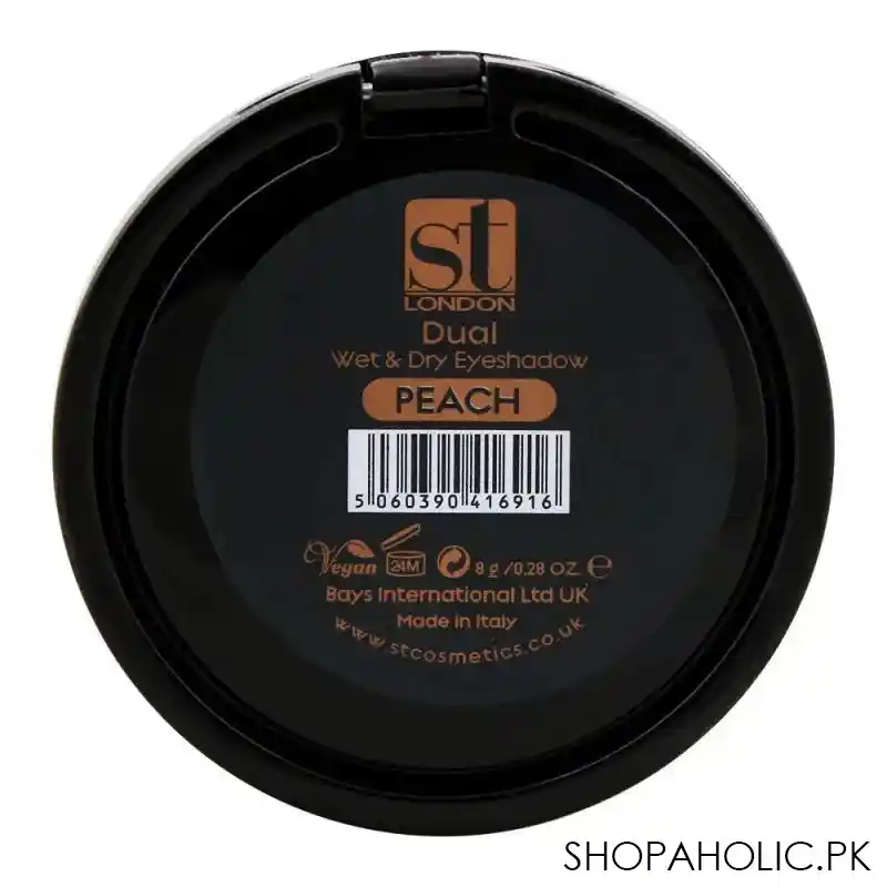 st london dual wet & dry eyeshadow, peach, matt & pearly, long lasting image3