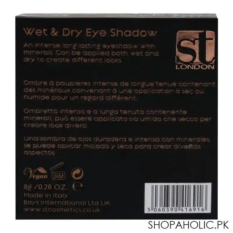 st london dual wet & dry eyeshadow, peach, matt & pearly, long lasting image5