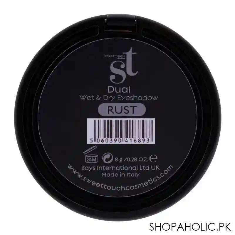 st london dual wet & dry eyeshadow, rust, silky and smooth texture image3