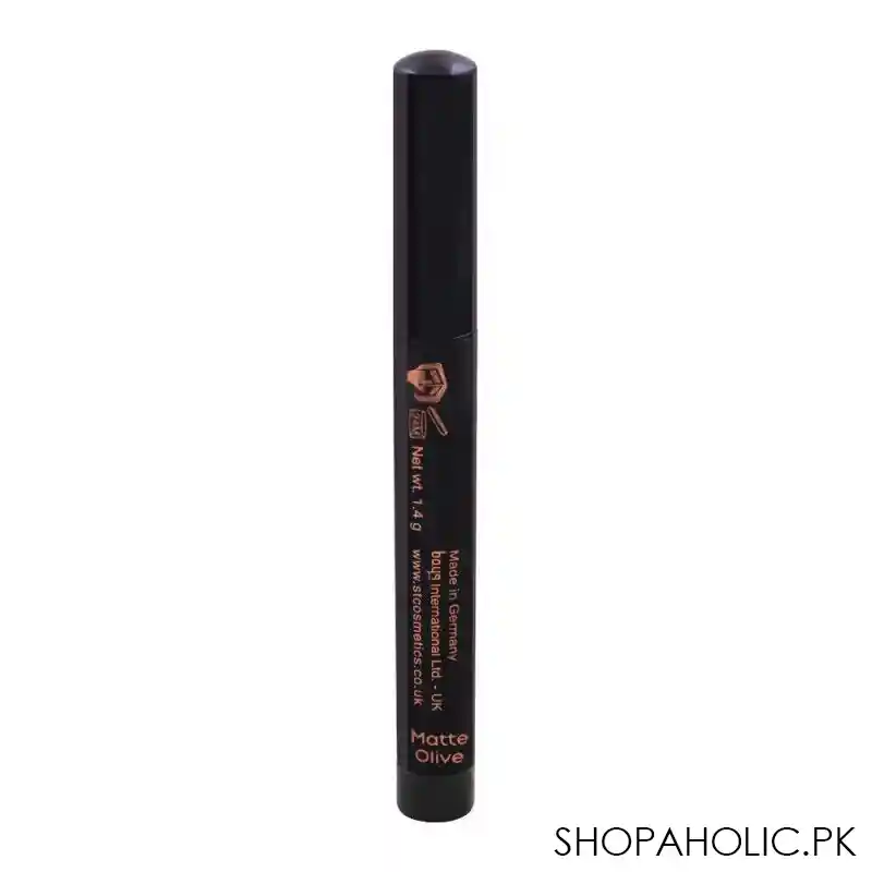 st london eyematic 24hrs creamy eyeshadow, matte olive image3