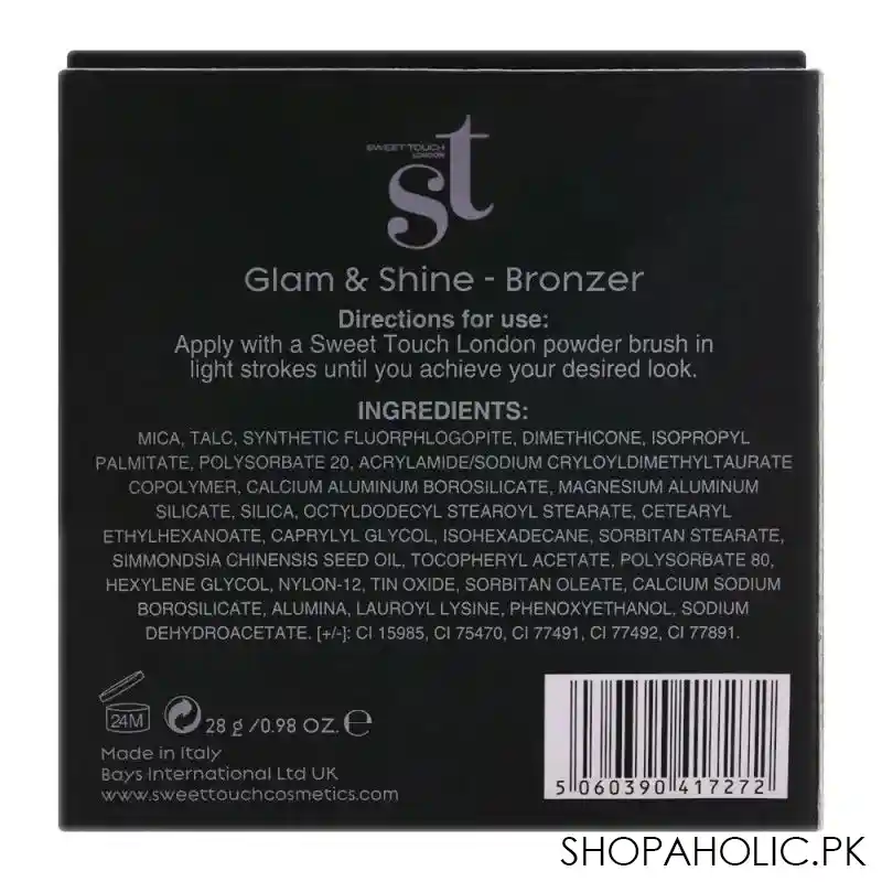 st london glam & shine bronzer, bronzed image5