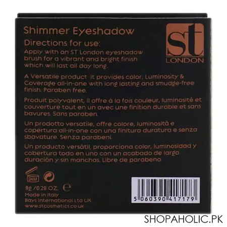 st london glam & shine shimmer eyeshadow, fizz, velvety touch image5
