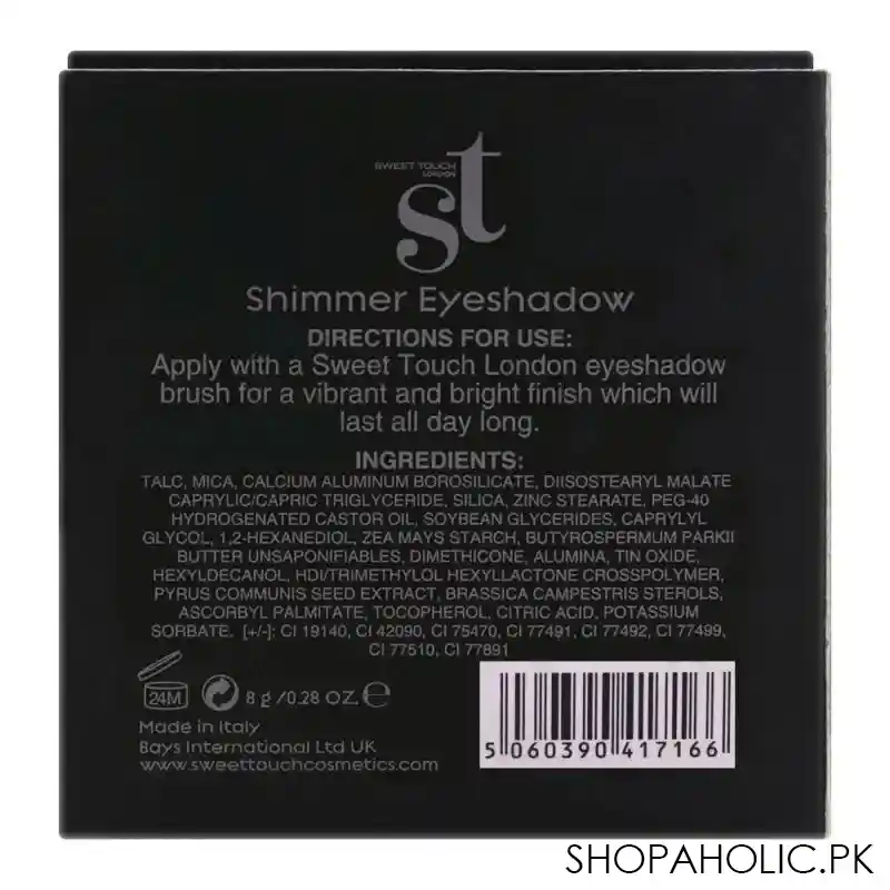 st london glam & shine shimmer eyeshadow, frosty pink, paraben free & long lasting image5