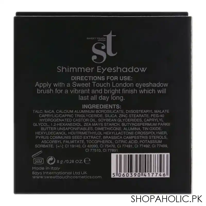 st london glam & shine shimmer eyeshadow, icicle, paraben free & long lasting image5