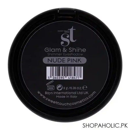 st london glam & shine shimmer eyeshadow, nude pink, paraben free & long lasting image3