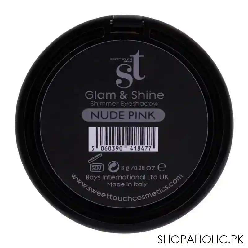 st london glam & shine shimmer eyeshadow, nude pink, paraben free & long lasting image3