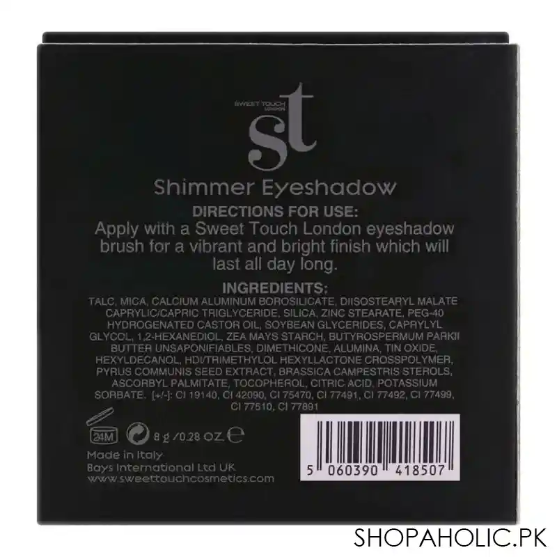 st london glam & shine shimmer eyeshadow, peachy keen, paraben free & long lasting image5