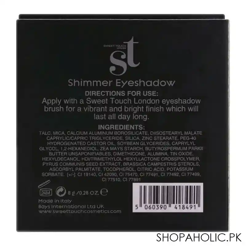 st london glam & shine shimmer eyeshadow, pink freeze, paraben free & long lasting image5