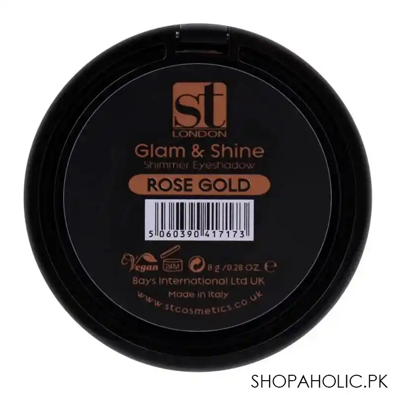 st london glam & shine shimmer eyeshadow, rose gold image3