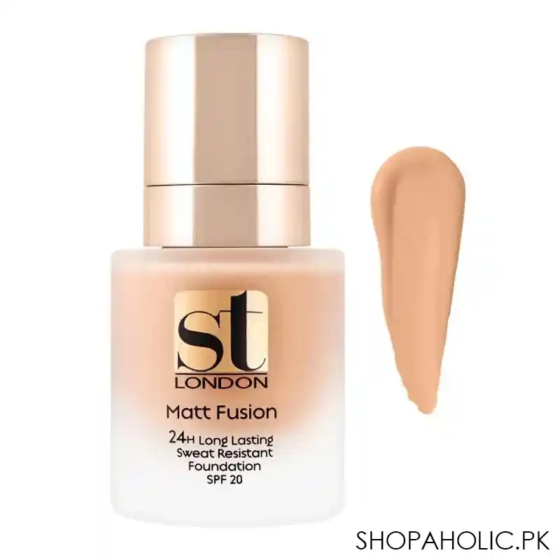 st london matt fusion 24h long lasting sweat resistant foundation, spf 20, pink bright main image