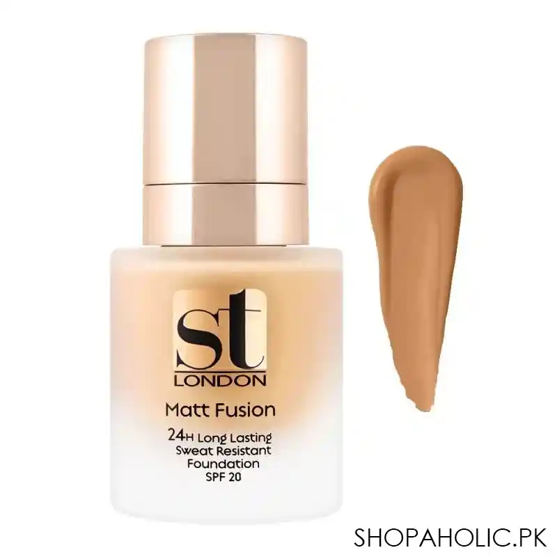 st london matt fusion 24h long lasting sweat resistant foundation, spf 20, pure beige main image