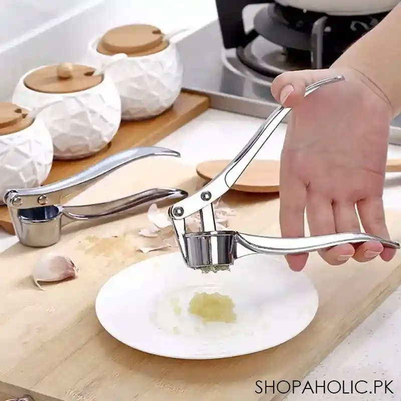 stainless steel garlic press crusher image4