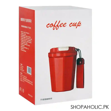 Stainless Steel Insulated Travel Mug, 330ml, 5.1in (H) x 3.3in (W), Cream, Ideal For Tea, Water & Coffee - Image 4