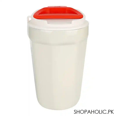 Stainless Steel Insulated Travel Mug, 330ml, 5.1in (H) x 3.3in (W), Cream, Ideal For Tea, Water & Coffee - Image 5