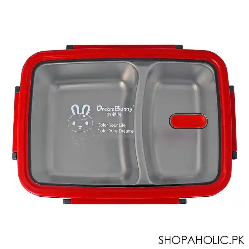Stainless Steel Lunch Box, 2 Compartments, 1200ml, Black, 6.5in (H) x 4.1in (W) x 2in (D), Yc90101 - Image 5