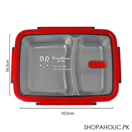 Stainless Steel Lunch Box, 2 Compartments, 1200ml, Black, 6.5in (H) x 4.1in (W) x 2in (D), Yc90101 - Image 8
