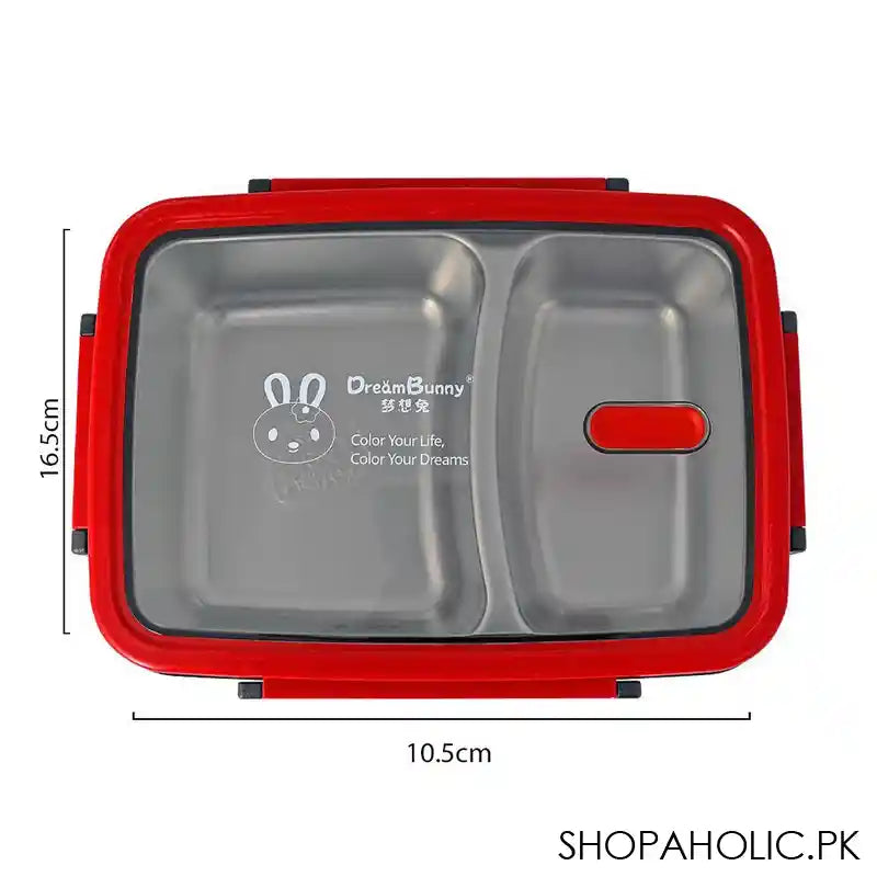 Stainless Steel Lunch Box, 2 Compartments, 1200ml, Black, 6.5in (H) x 4.1in (W) x 2in (D), Yc90101 - Image 8