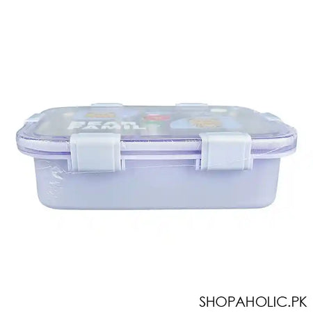 Stainless Steel Lunch Box, 2 Compartments & Cutlery, 850ml, Purple, 7.3in (H) x 4.5in (W) x 1.7in (D), 7087 - Image 6