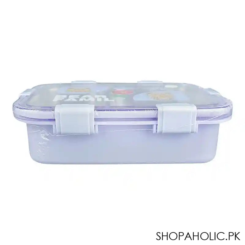 Stainless Steel Lunch Box, 2 Compartments & Cutlery, 850ml, Purple, 7.3in (H) x 4.5in (W) x 1.7in (D), 7087 - Image 6
