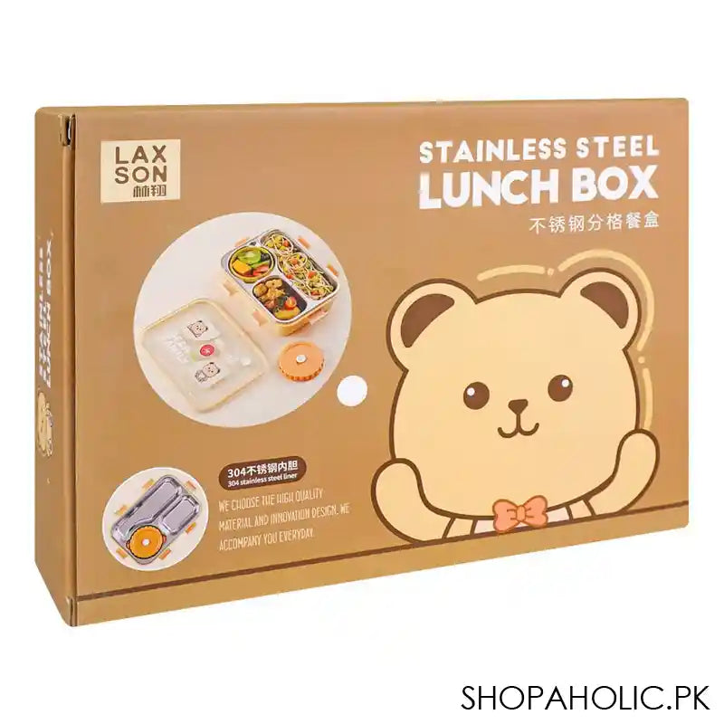 Stainless Steel Lunch Box, 2 Compartments & Cutlery, 850ml, Purple, 7.3in (H) x 4.5in (W) x 1.7in (D), 7087 - Image 7