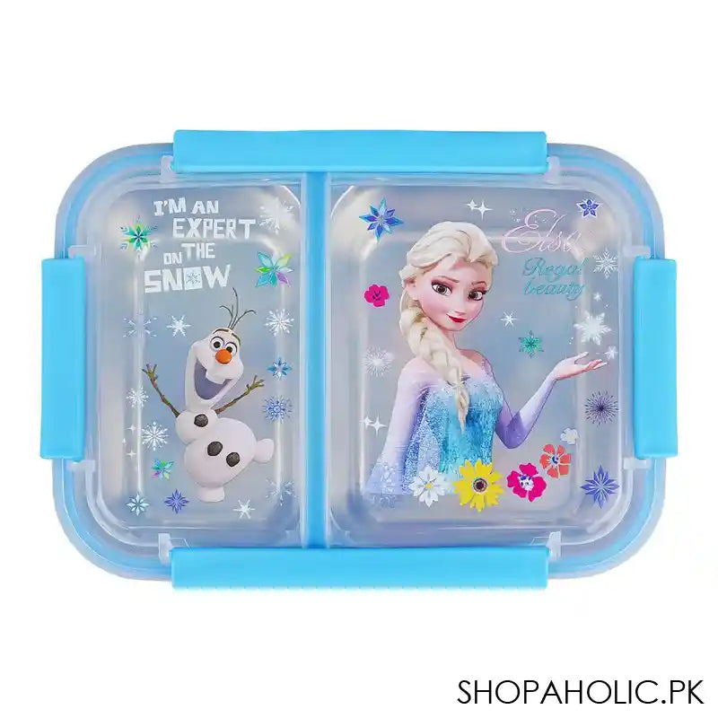 Stainless Steel Lunch Box, 2 Compartments, Sky Blue, 7.1in (H) x 4.7in (W) x 2.1in (D), 88125 - Main Image