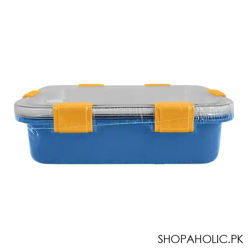 Stainless Steel Lunch Box, 3 Compartments, 850ml, Blue, 7.1in (H) x 4.5in (W) x 2in (D), 70691 - Image 5