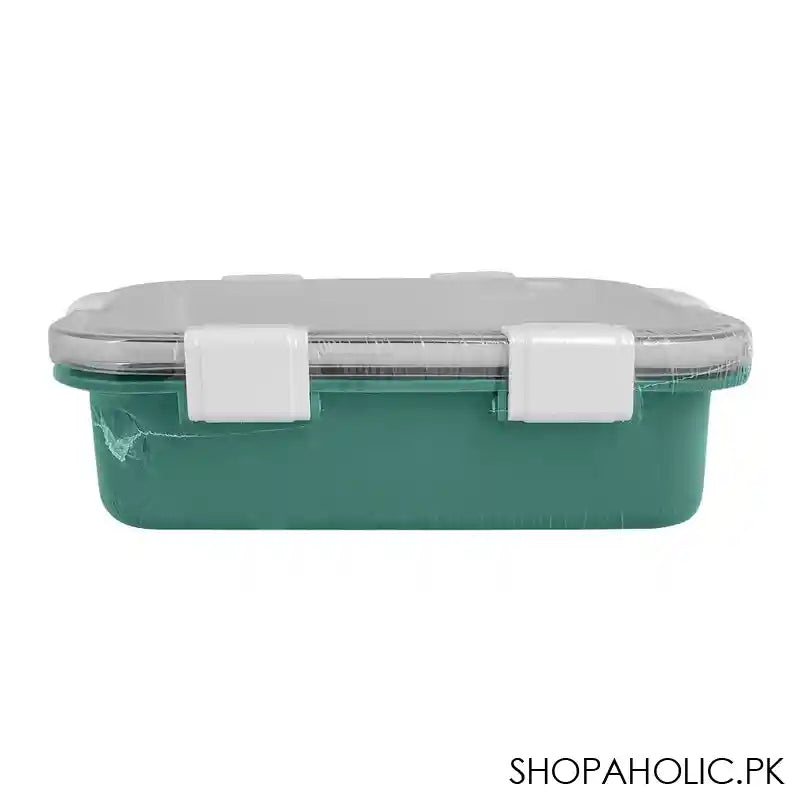 Stainless Steel Lunch Box, 3 Compartments, 850ml, Green, 8.7in (H) x 6.4in (W) x 2.6in (D), 70691 - Image 7