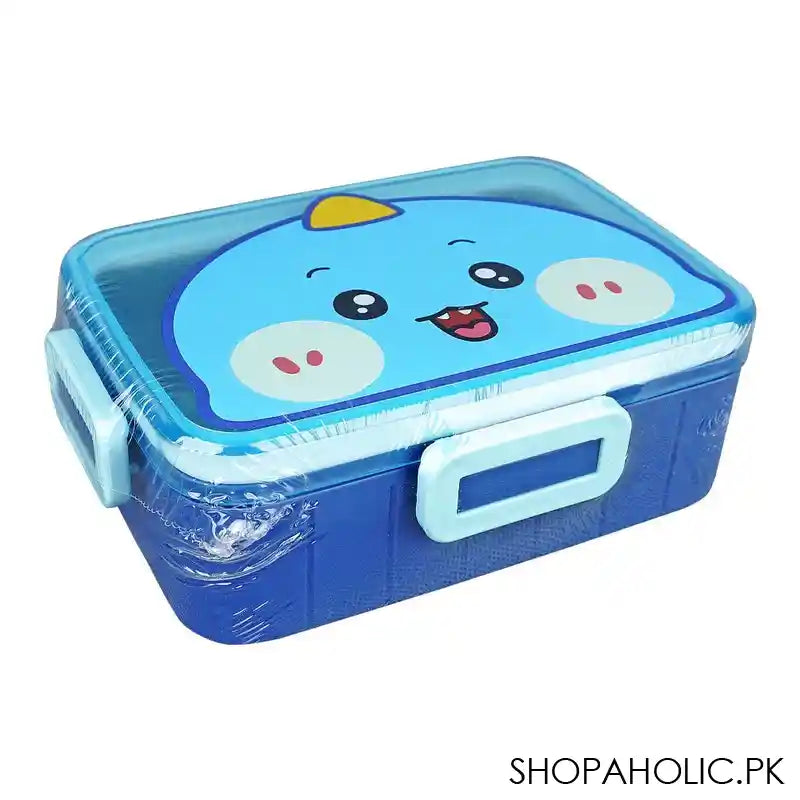 Stainless Steel Lunch Box, 600ml, Blue, 6.1in (H) x 4.2in (W) x 2in (D), 2531G - Main Image