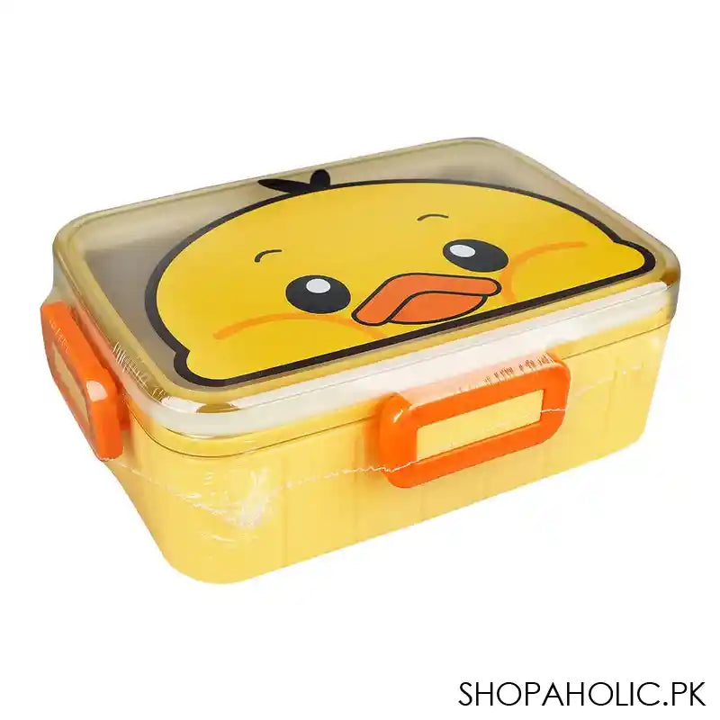 Stainless Steel Lunch Box, 600ml, Yellow, 6.1in (H) x 4.1in (W) x 1.8in (D), 2531G - Main Image