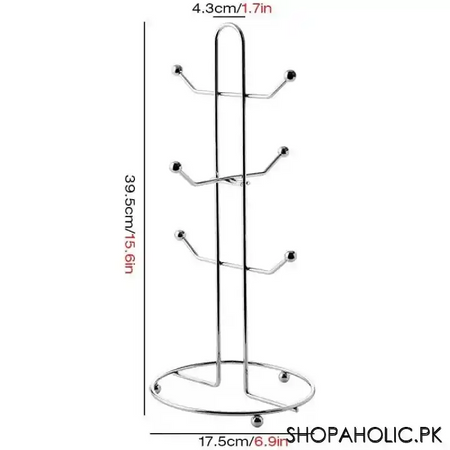 stainless steel mug hanging iron stand holder image2