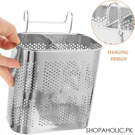 stainless steel utensil holder image3