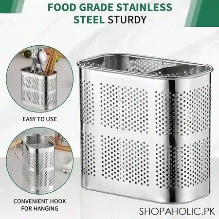 stainless steel utensil holder image4